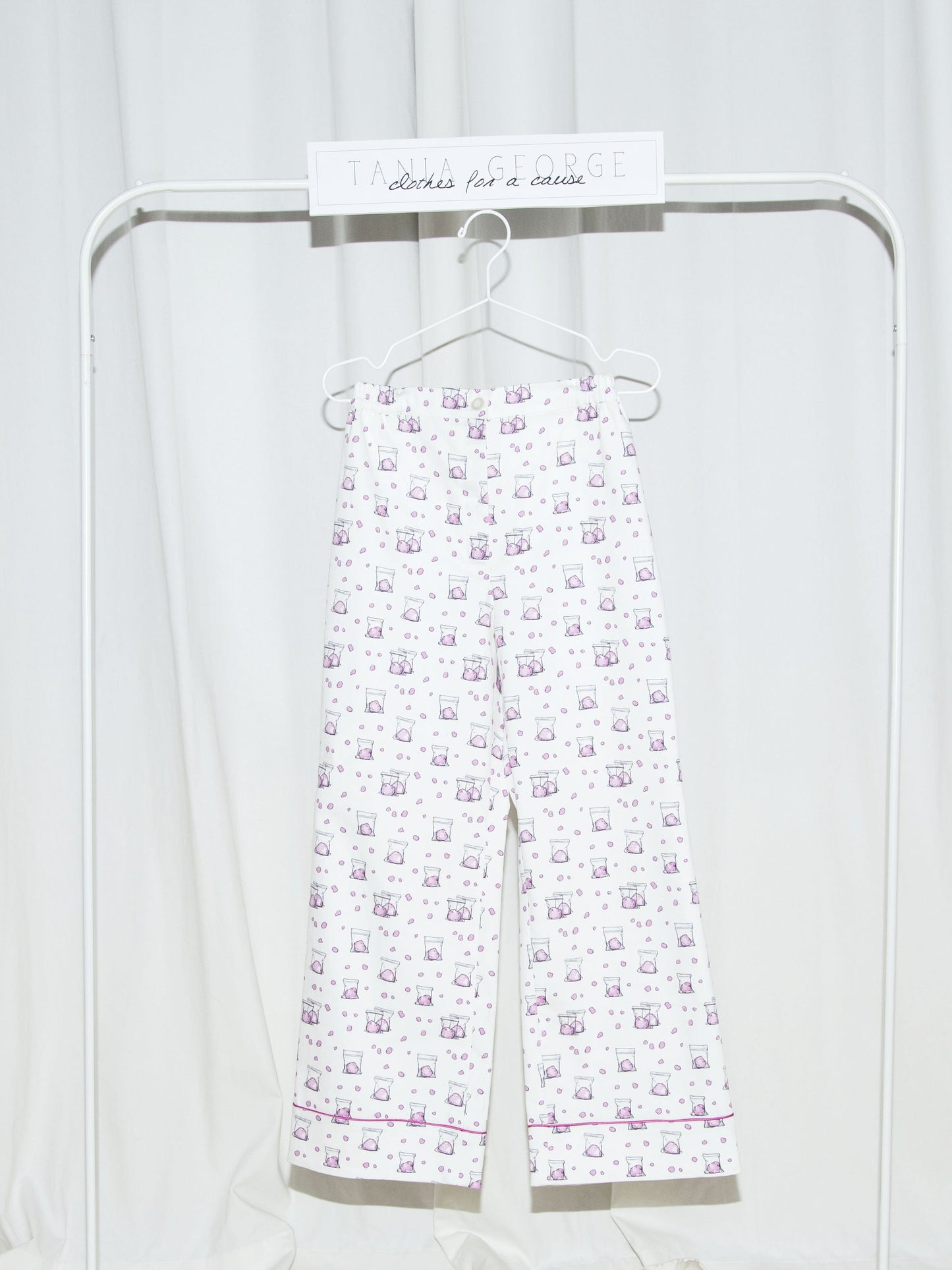 Pajama Inspired Printed Pants - Cotton Candy