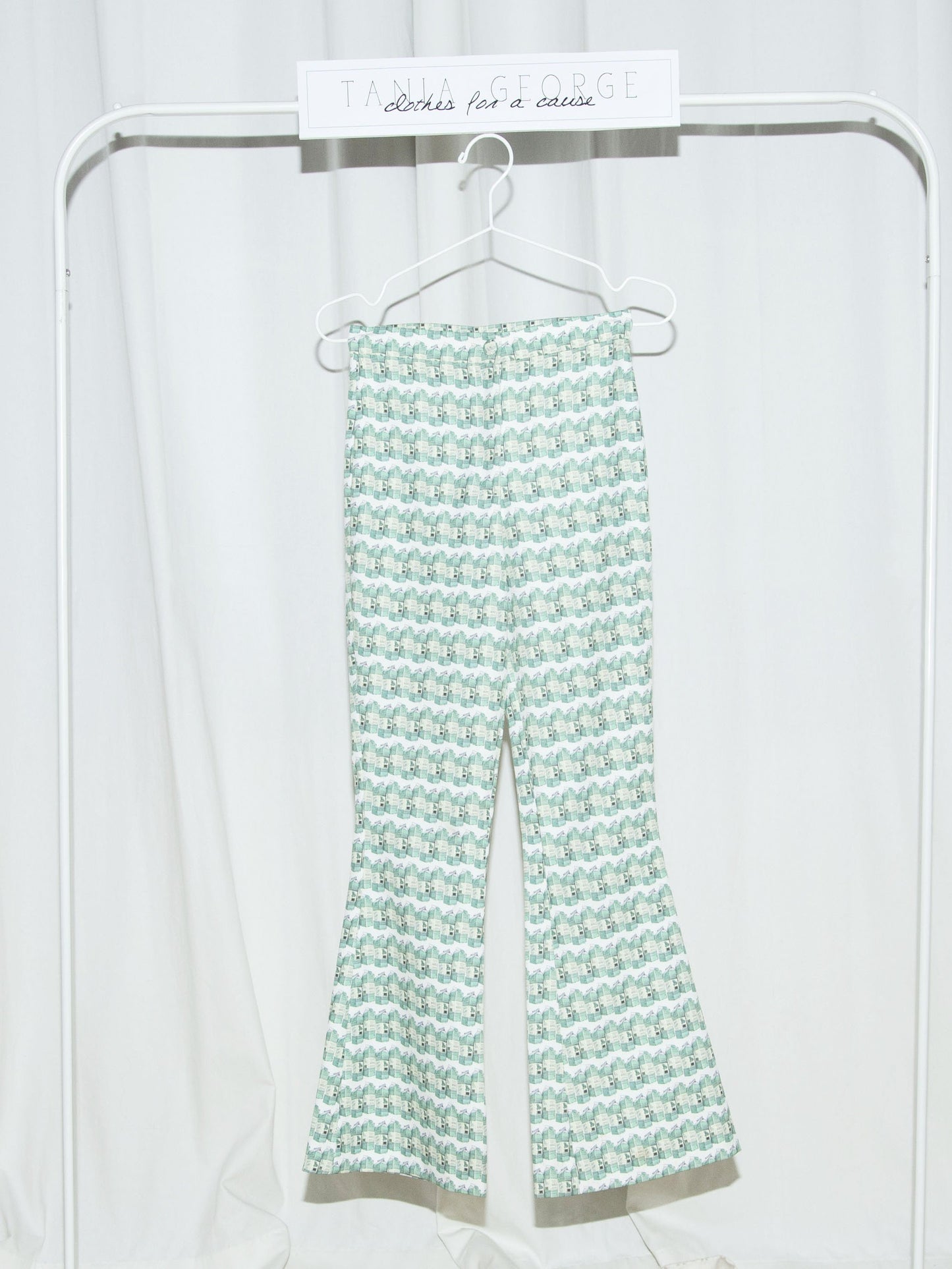 Flare Printed Pants - Milk