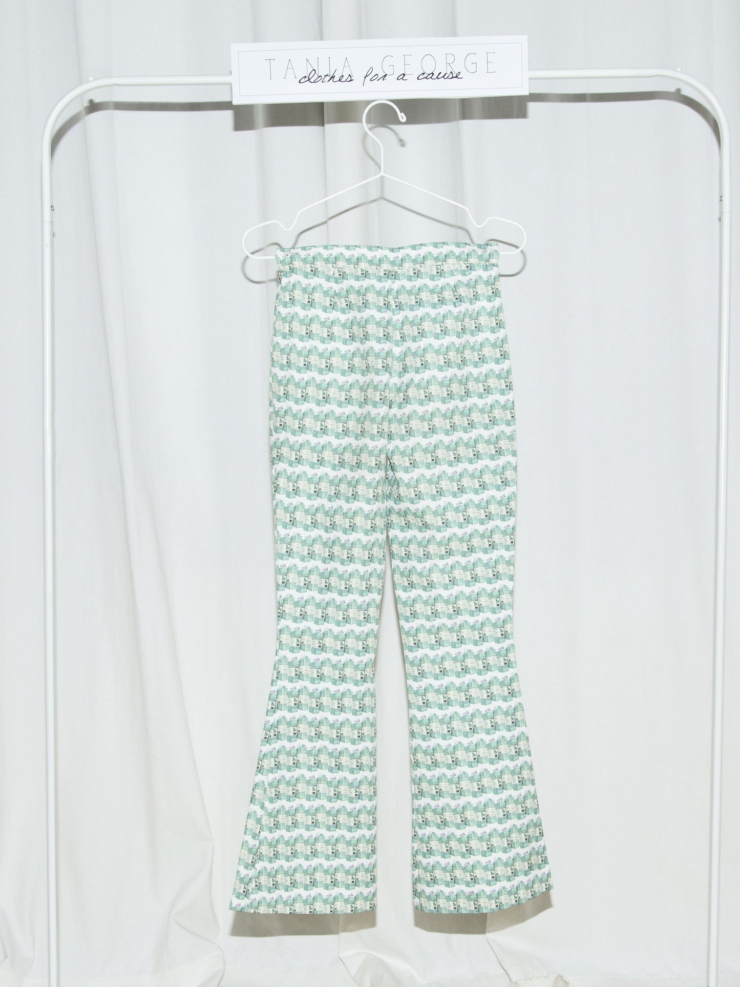 Flare Printed Pants - Milk