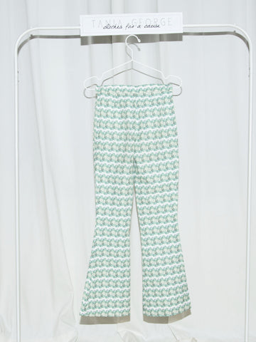 Flare Printed Pants - Milk