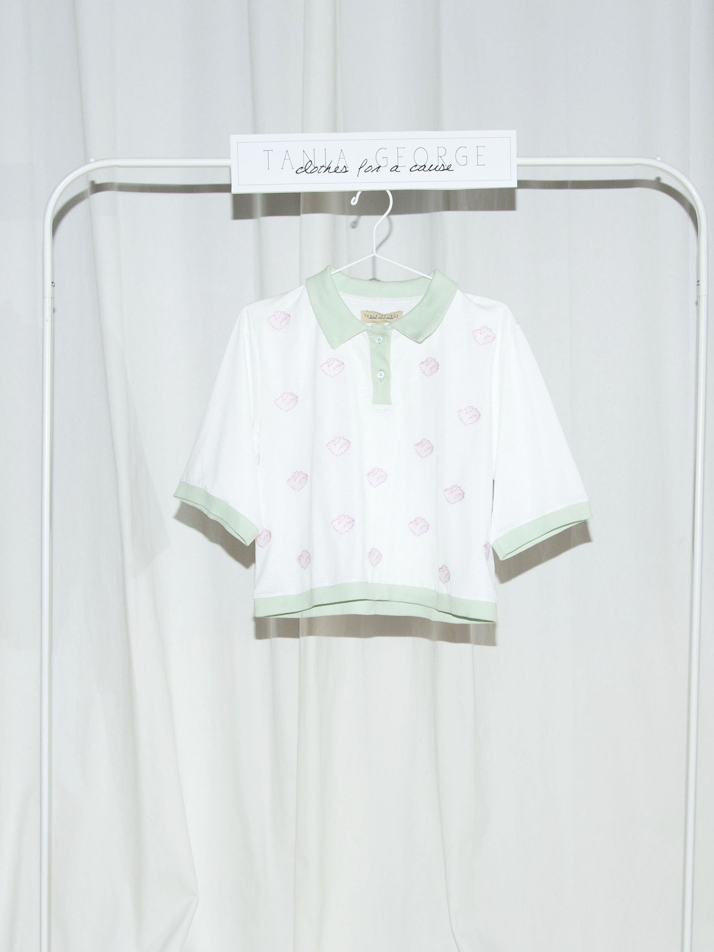 Polo Crop Top - Cotton Candy