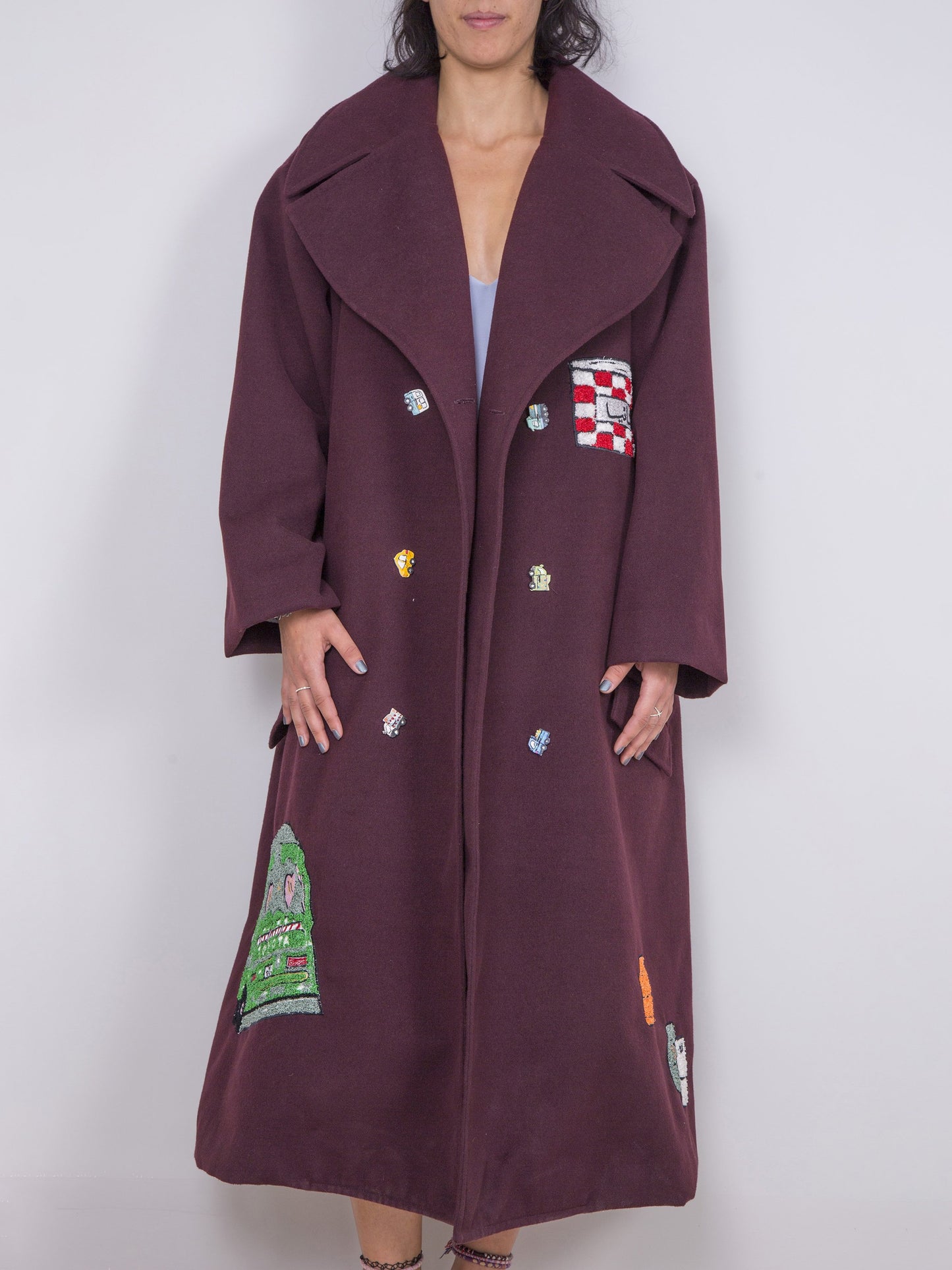 Oversized Embroidered Coat
