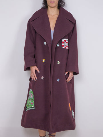 Oversized Embroidered Coat