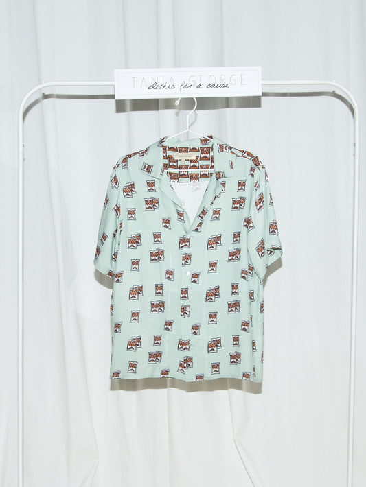 Unisex Short Sleeve Printed Shirt - Bushar