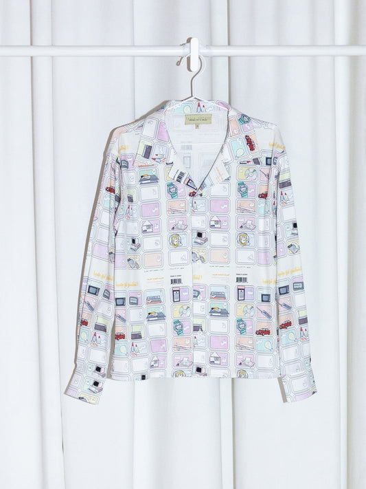 Cotton Long Sleeve Alphabet Shirt